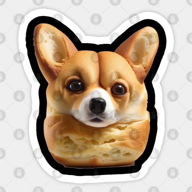 Bread Doggo Corgi Funny Sticker by JonHale